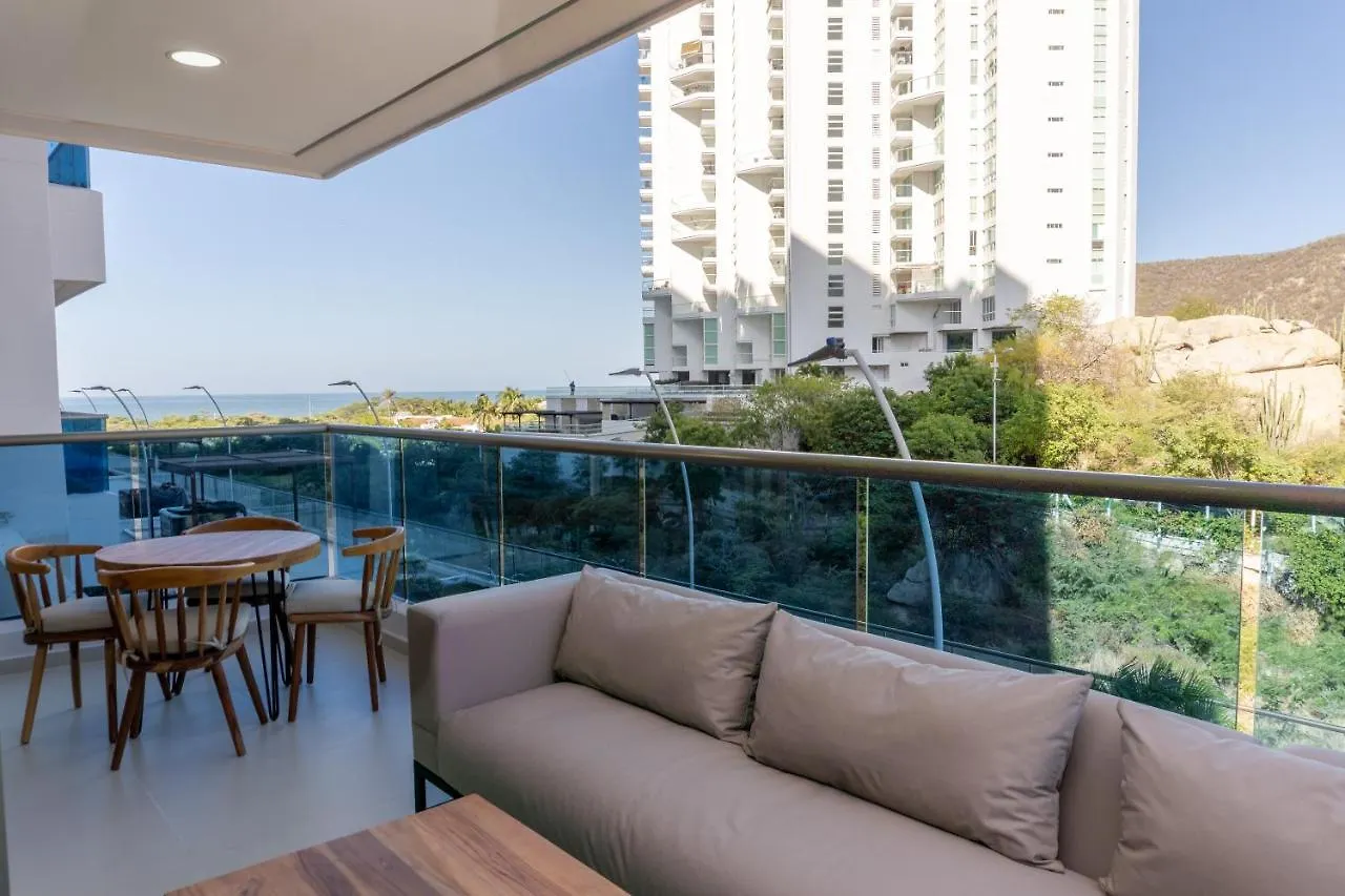 3BR Ocean View Apartment Pozos Colorado Santa Marta  Colombia